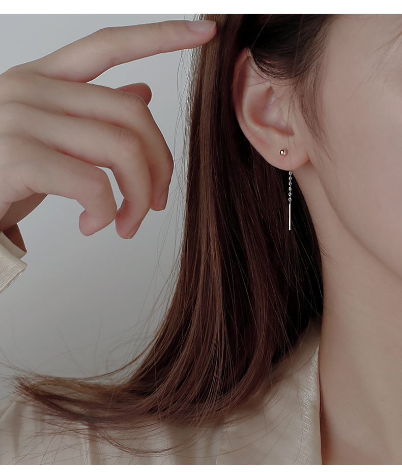 CHAIN QA Silver Earrings