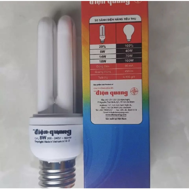 Bóng đèn compact 3U Điện Quang 14W,18W