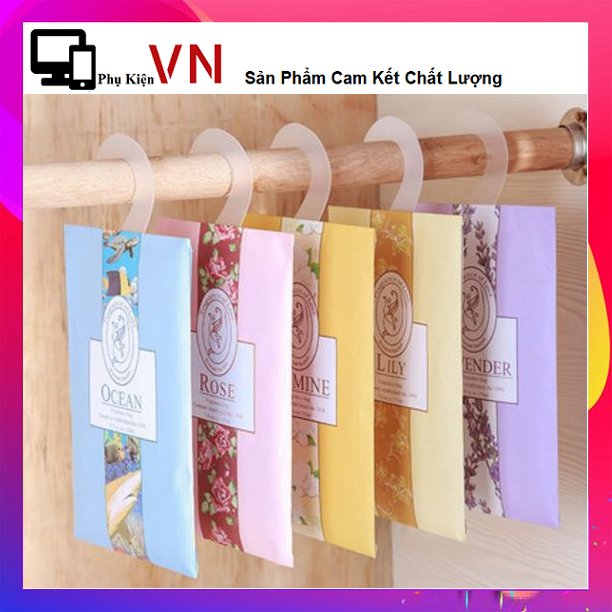 [HCM]⚡ Túi Thơm Thảo Mộc Tinh Dầu Tự Nhiên Treo Phòng - Túi Thơm Nhiều Mùi Để Tủ Quần Áo Giày Dép Nhà Tắm Kèm Móc Treo ⚡