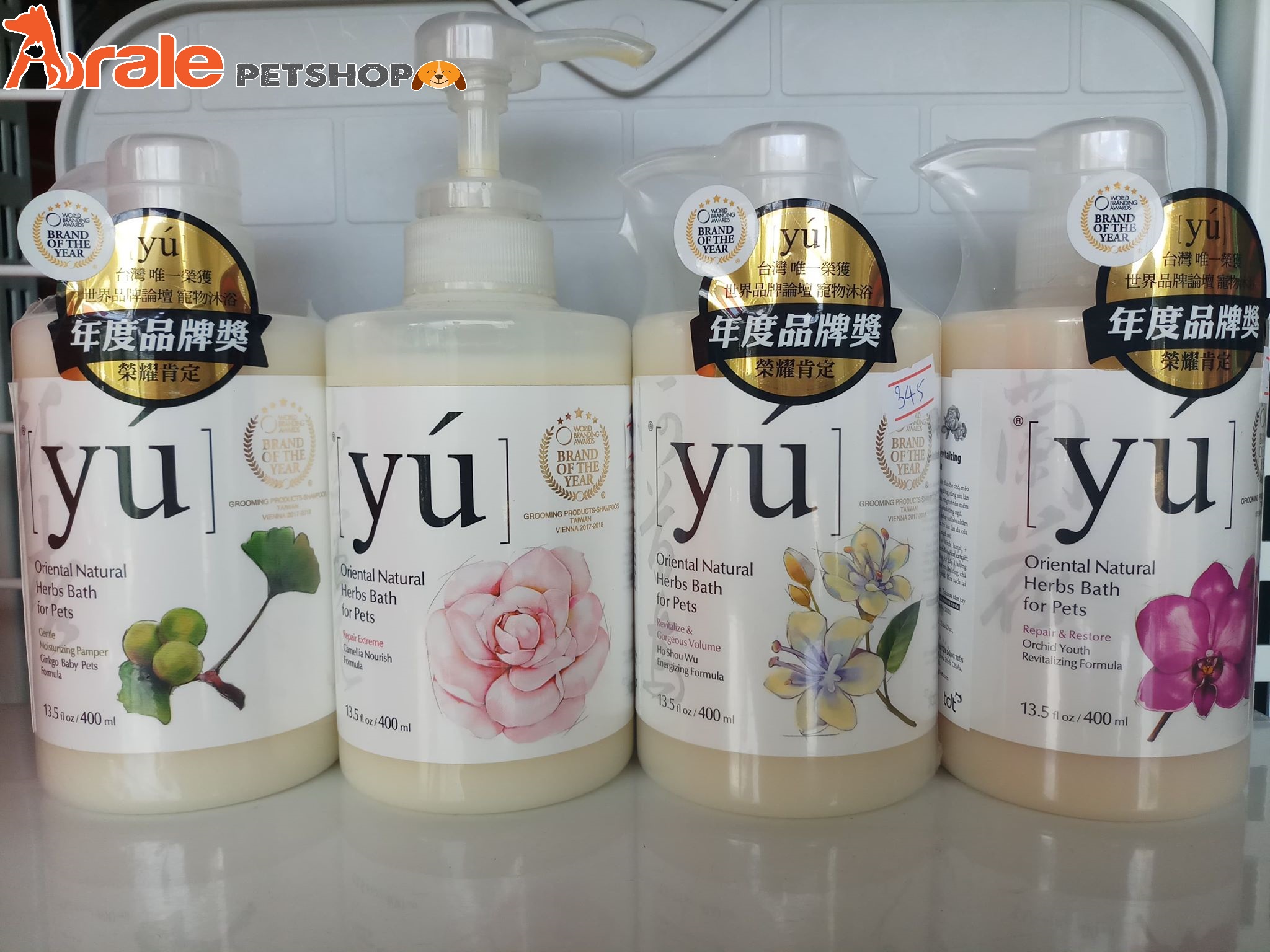 Sữa tắm yu khử mùi , dưỡng lông , siêu thơm cho chó mèo 400ml