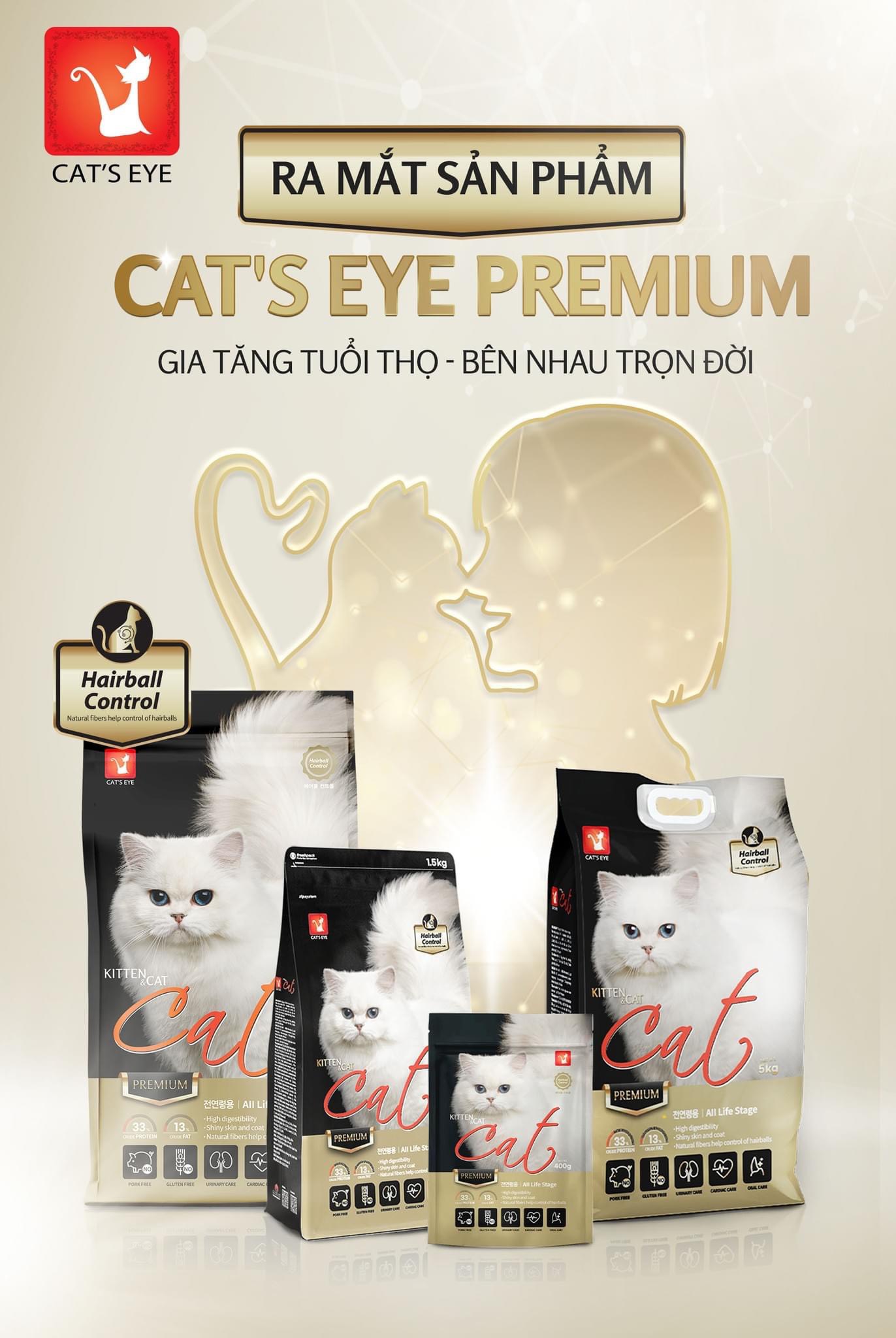 Hạt Cho Mèo Mọi Lứa Tuổi Cat's eye Premium (Hàn Quốc) - [Nông Trại Thú Cưng]