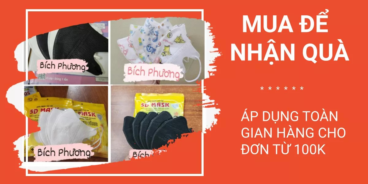 Thùng 100 chiếc khẩu trang 5D Thịnh Phát