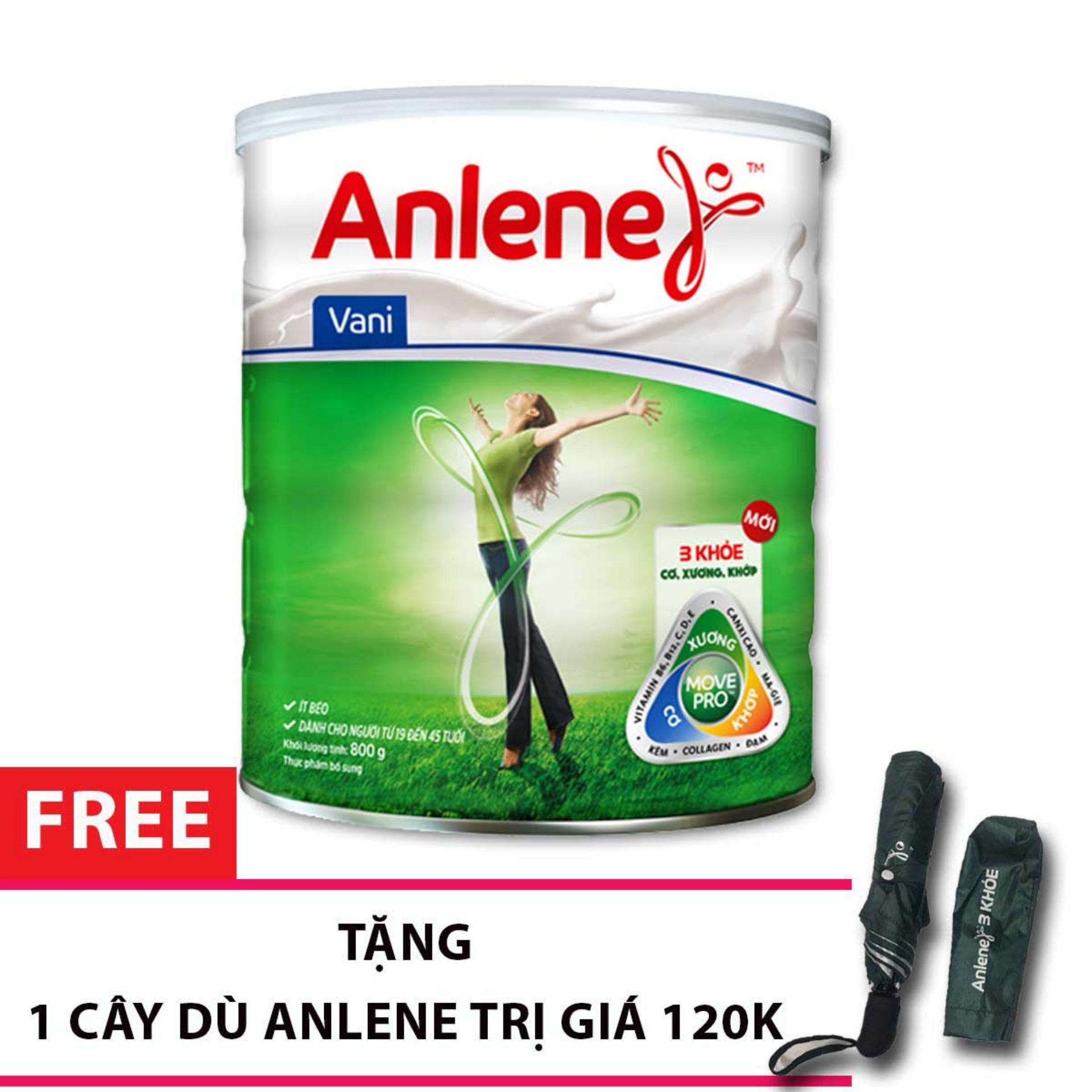Anlene MOVEPRO™ 800G (hương vani, hộp thiếc) Tặng 1 cây dù Anlene