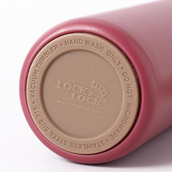 Bình Giữ Nhiệt Lock&Lock Flat Nắp Gỗ 400ml LHC4227RED Đỏ