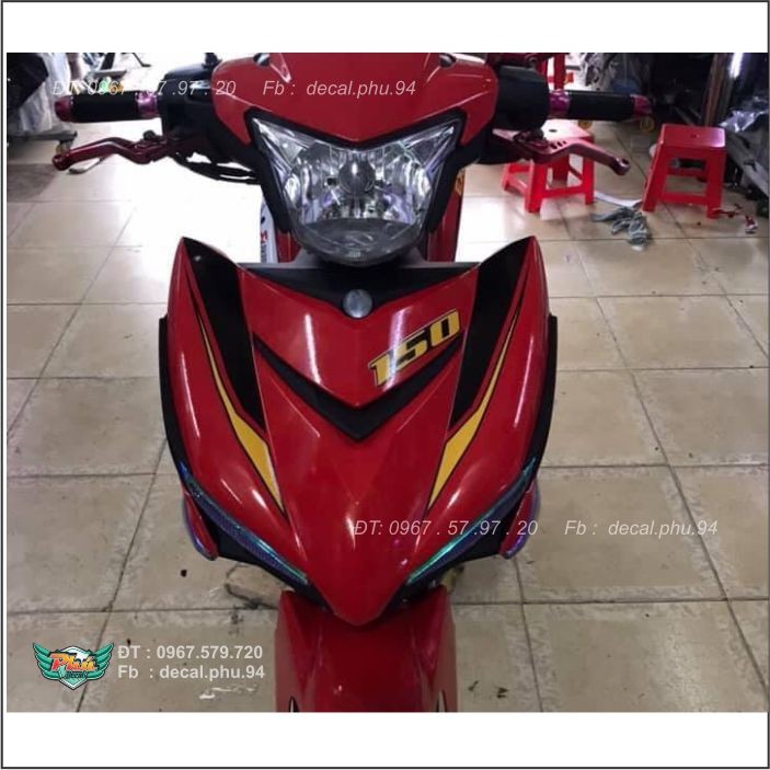 Tem rời Exciter 150 Đỏ đen vàng (B)