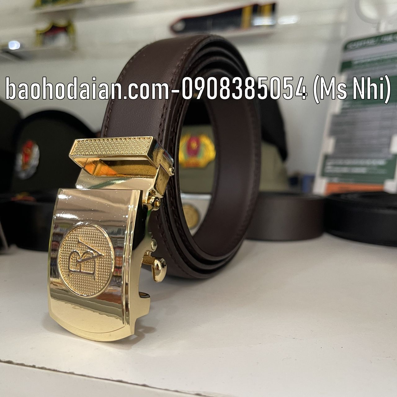 Thắt lưng da bảo vệ mặt vàng theo tiêu chuẩn TT08