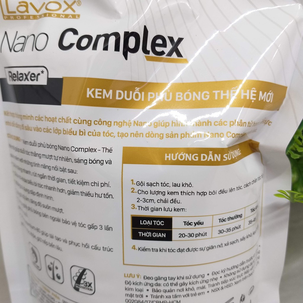 Thuốc duỗi tóc phủ bóng 3 trong 1 Lavox Nano Complex 500ml