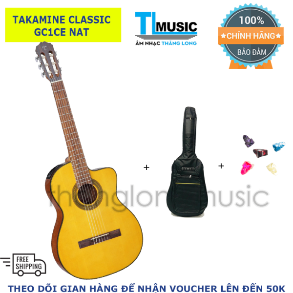 Đàn Guitar Classic Takamine GC1CENAT (GC1CE NAT) - Tặng bao vải 3 lớp + 5 móng gảy