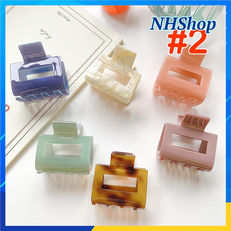 Kẹp tóc càng cua vuông / dài màu pastel style Hàn Xẻng - Gập tóc càng cua - NHShop