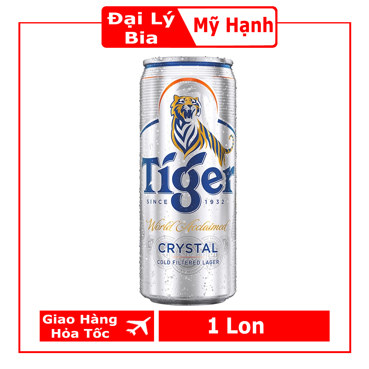 Thùng 24 Lon Bia Tiger Crystal 330ml (Tiger bạc)
