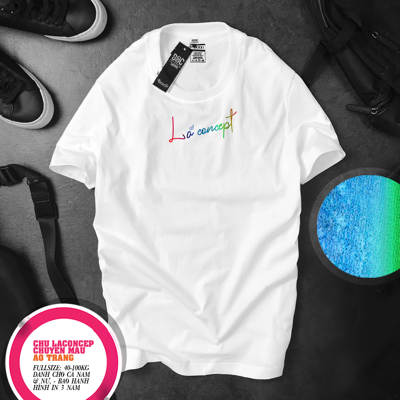 Men's white big size T-shirt
