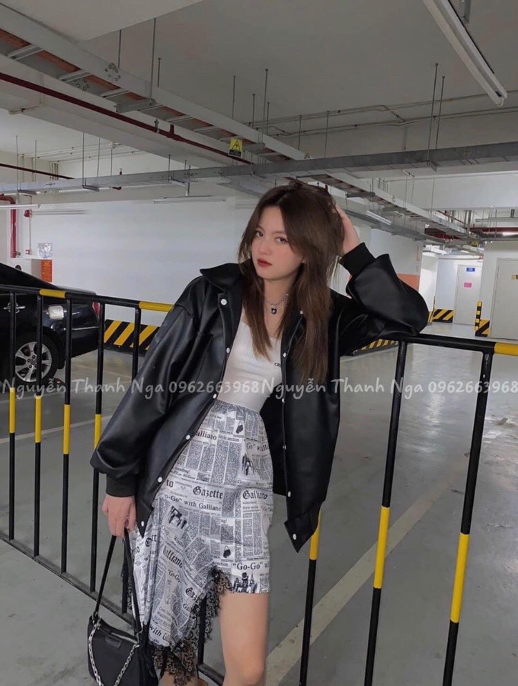 Áo da nữ cực chất 2020 [ DA BOMBER ]