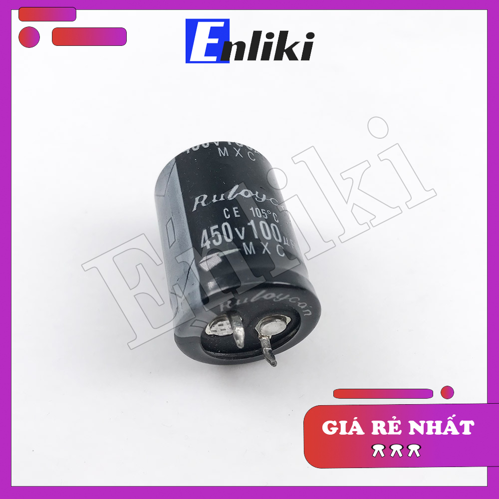 Tụ 100uF 450V Chân Cứng kích thước 22x30mm