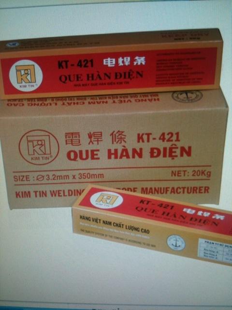 Que hàn thường (sắt) Kim Tín KT-421 (2.5mm) - Hộp 2.5kg [Gian hàng uy tín]
