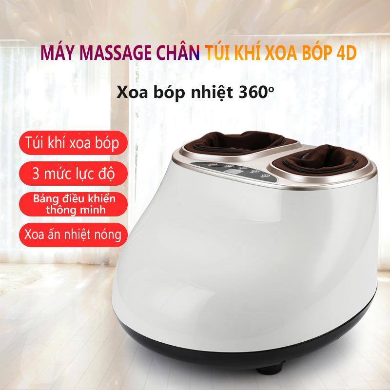 Máy massage chân mát xa chân xoa bóp chân đa năng túi khí bao bọc, máy mát xa màu trắng và hồng đất