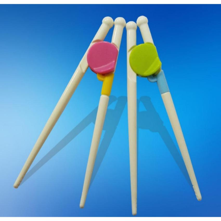 01 đôi đũa tập ăn cho bé, chất liêu nhựa cao cấp an toàn cho trẻ em (hồng)-GDGS
