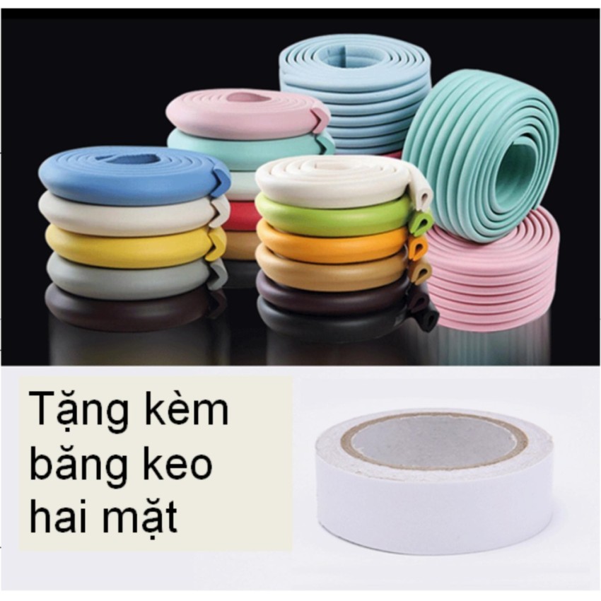 [HCM]1 cuộn dây cao su bọt biển mềm dài 2m dán bọc góc cạnh bàn tủ kính giường an toàn cho bé BG03