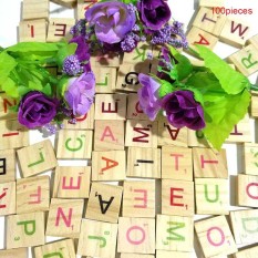 100 cái Gá» Scrabble á»p Chữ Sá» Cho Nghá» Thá»§ Công Gá» Bảng Chữ Cái Äá» ChÆ¡i-quá»c tế