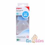 Bình sữa Pigeon cổ hẹp nhựa PP tiêu chuẩn 120ml (có van chống sặc) - bình sữa cổ nhỏ nhựa PP - binh sua co thuong cho be