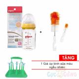 Bình sữa pigeon nhựa ppsu cổ rộng 160ml + cọ rửa bình sữa tặng 1 giá úp bình sữa - binh sua