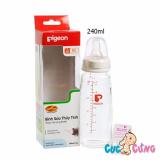 Bình sữa Pigeon thủy tinh 240ml phiên bản 2018 - binh sua thuy tinh