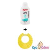 Bộ 1 Sữa tắm gội Pigeon xanh 200ml + nón tắm cho bé - sua tam goi