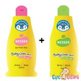 Bộ 2 chai chai sữa tắm gội wesser 200ml xanh + hồng