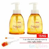 Bộ 2 chai nước rửa bình sữa wesser 500ml tặng 1 cọ rửa bình sữa và núm ty