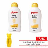 Bộ 2 chai Sữa tắm gội Pigeon hoa hướng dương 200ml Tặng nhiệt kế đo nước tắm cho bé 2 trong 1 - màu ngẫu nhiên