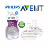 Bộ 2 núm ty Avent cho bé 3 tháng trở lên (3 lỗ)