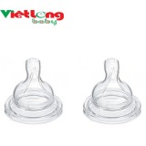 Bộ 2 núm ty Silicone dành cho trẻ sơ sinh Philips Avent 631.271 lỗ