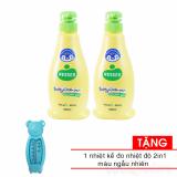 Bộ 2 Sữa tắm gội Wesser 500ml (Xanh Lá) Tặng nhiệt kế đo nước tắm cho bé 2 trong 1 - màu ngẫu nhiên - sua tam goi