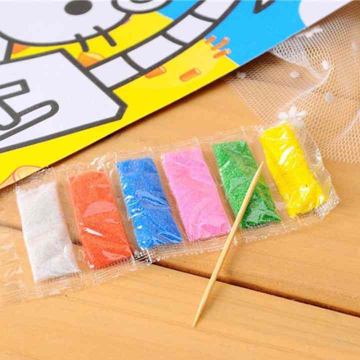 Bộ 2 tranh cát khổ lớn hình ngộ nghĩnh cho bé yêu + Tặng kèm thẻ tích điểm Giá tốt 360