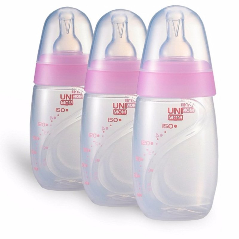 Bộ 3 bình trữ sữa Unimom 150ml  có núm ti UM871128