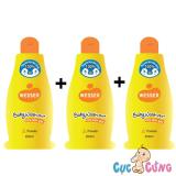 Bộ 3 chai sữa tắm gội wesser 200ml - cam