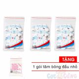 Bộ 3 Rơ lưỡi CleAn (rơ lưỡi lớn) 20 cái/ túi- 100% polyester Tặng 1 gói tăm bông đầu nhỏ Cục Cưng cho bé