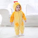 Bộ đồ liền thân bằng lông hình gà con cho bé