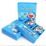 Bộ bát ăn chống nóng cho bé hình doremon (Xanh)