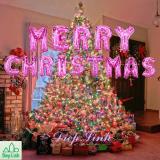 HCM Bộ bong bóng chữ Giáng sinh  noel MERRY CHRISTMAS có keo dán - Diệp Linh