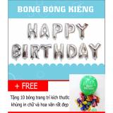 Bộ bong bóng sinh nhật HAPPY BIRTHDAY(Bạc) có keo dán - Diệp Linh BBSN6