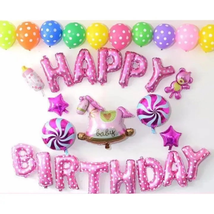 Bộ Bóng Chữ Sinh Nhật HAPPY BIRTHDAY Cho Bé | Lazada.vn
