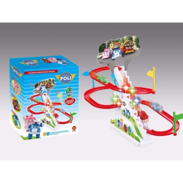 Bộ đồ chơi đua xe oto Poli cho bé cao cấp - Bộ đồ chơi xếp hình phát triển trẻ em