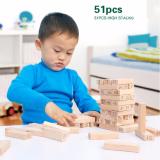 Bộ đồ chơi rút gỗ số 54 thanh(Kem)