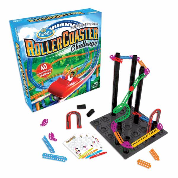 Bộ đồ chơi giáo dục thông minh Thinkfun tàu lượn siêu tốc Roller Coaster cho trẻ giúp nâng cao khả năng tư duy, sáng tạo của trẻ, chất liệu an toàn sức khỏe, màu sắc tươi sáng - Hàng chính hãng 1046