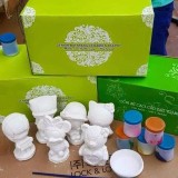Bộ đồ chơi tô tượng cho bé (06 tượng tặng kèm hộp màu, bút lông)