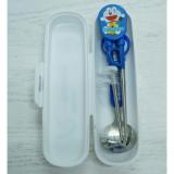 Bộ đũa thìa tập ăn kèm hộp đựng Doraemon (thìa tròn)