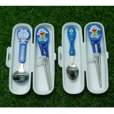 Bộ đũa thìa tập ăn kèm hộp đựng Doraemon (thìa dẹt)