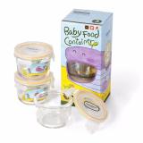 Bộ đựng đồ ăn dặm Glasslock GL545 (165ml x3 hộp) - Larva Store