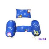Bộ gối chặn gối sơ sinh berry Kid 24 (Khỉ Bubu xanh)