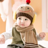 Bộ Mũ Khăn Len Mặt Cười Cho Bé ML11